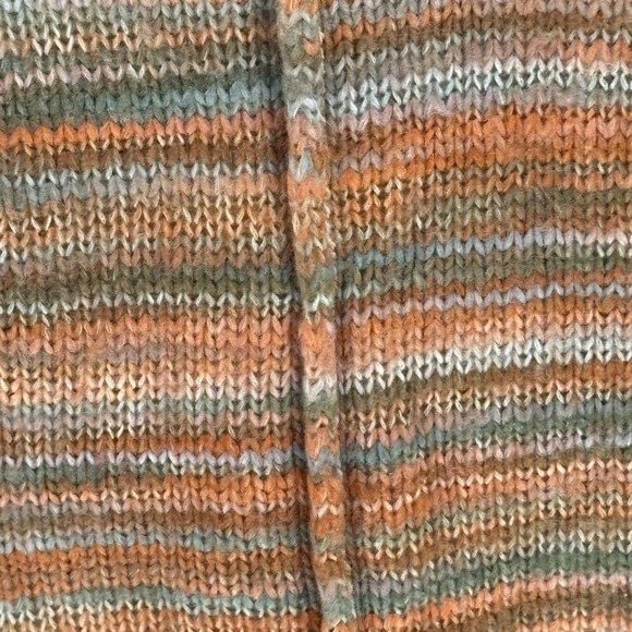 A.N.A. A New Approach Tan & Blue Fall Colors Tunic Length V Neck Sweater (XXL) - Picture 4 of 4